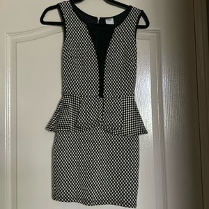 Sexy Peplum Dress with mesh detail
